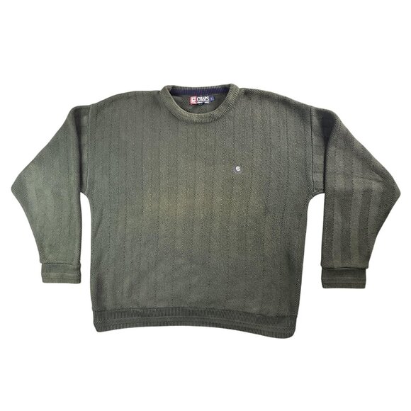 Vintage Chaps Ralph Lauren Sweater Mens Large Herringbone Crewneck USA 90s Y2K - Picture 1 of 16